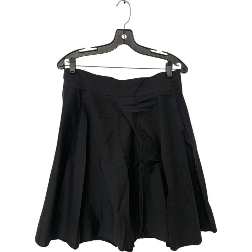 Akris Punto Womens A-Line Skirt Size 10 Black Stretch High Waist Cotton